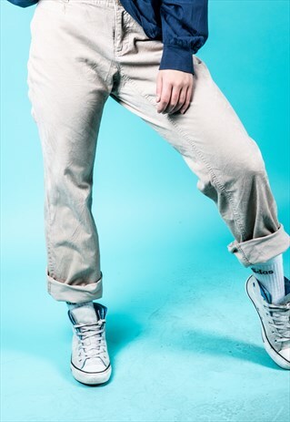 VINTAGE MOM JEANS IN BEIGE CORDUROY