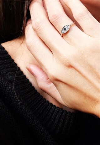 EVIL EYE RING WOMEN STERLING SILVER RING