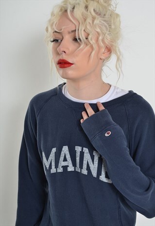 VINTAGE CHAMPION SWEATSHIRT JUMPER BLUE