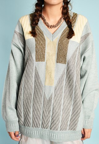 VINTAGE 90'S RETRO PASTEL KNIT NORMCORE DADS JUMPER