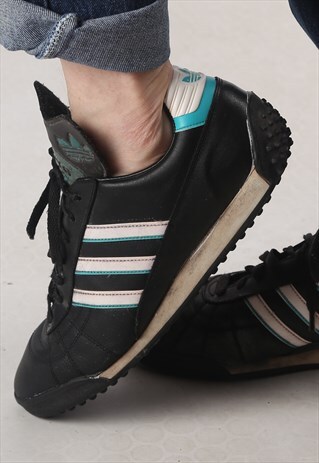 ADIDAS ALL ROUNDER TRAINERS 1980'S 80'S RARE UK 10.5 (C82R)