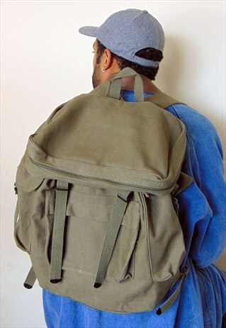 CLASSIC MILITARY SURPLUS OVERSIZED CANVAS BACKPACK