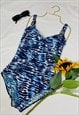 VINTAGE 90'S ABSTRACT WAVE PATTERNED SWIMSUIT