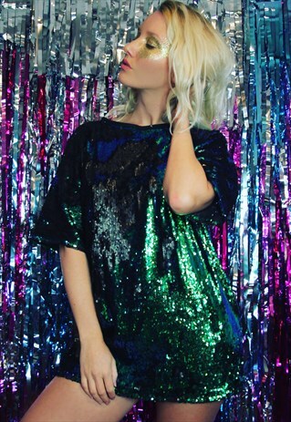 MERCURY FLIP SEQUIN UNISEX TSHIRT