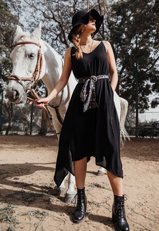STRAPPY DRESS BLACK