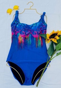 Vintage 90's Colourful Low Back Swimsuit