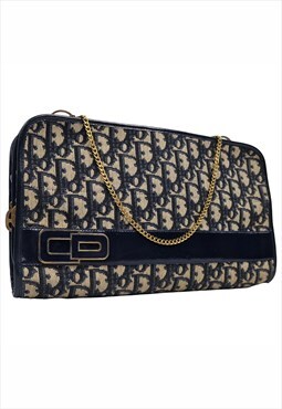 Vintage CD Dior Oblique monogram Bag, Original Chain, Beige
