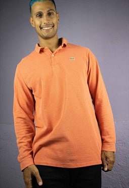 Vintage Lacoste Polo Shirt in Orange XL