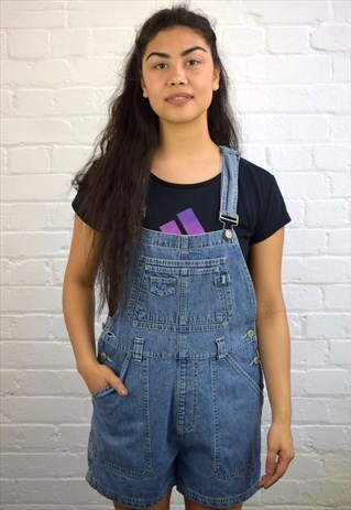 VINTAGE 90'S DENIM DUNGAREE SHORTS