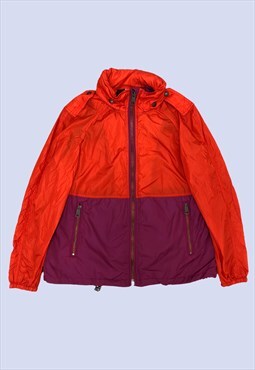 Burberry Brit Orange Purple Festival Outdoor Rain Jacket