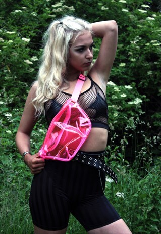 PINK PVC BUM BAG