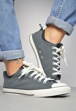 VINTAGE 90S CONVERSE GREY OX SHOES GRUNGE RETRO PREPPY