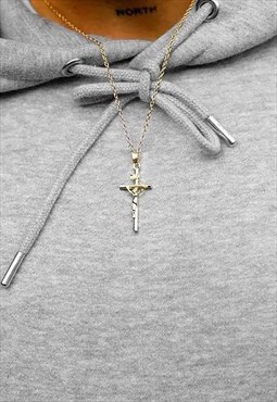 Women's 22" Crucifix Cross Pendant Necklace Chain - Gold