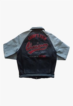 Vintage 90s Chevignon Champ's Crew Varsity Jacket