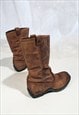 VINTAGE Y2K CATERPILLAR BOOTS CHUNKY BROWN LEATHER