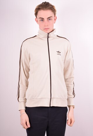 ADIDAS MENS VINTAGE TRACKSUIT TOP JACKET MEDIUM GREY 90S