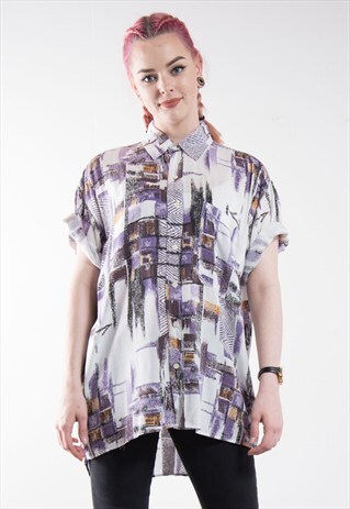 90'S PATTERNED OVERSIZE SHIRT