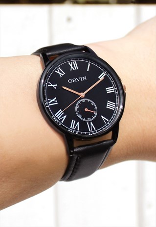 Classic Black Numeral Watch