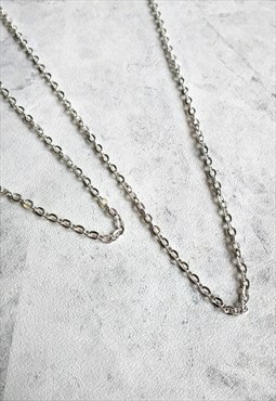 Classic Cable Chain 2 Necklace Set Adjustable 14"-20"