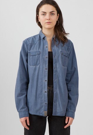 VINTAGE BLUE DRESS YOURSELF LONG SLEEVE SHIRT