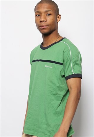 VINTAGE CHAMPION LOGO T-SHIRT GREEN