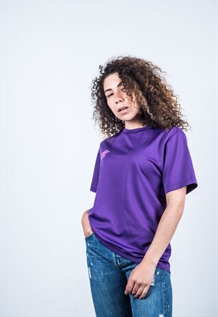 VINTAGE 1990S PURPLE UMBRO T-SHIRT