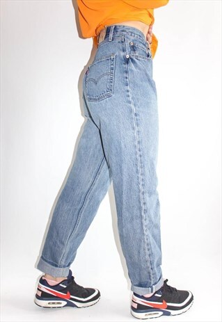 80'S LOOSE FIT LEVI'S TAPERED LEG STONEWASH MOM JEANS