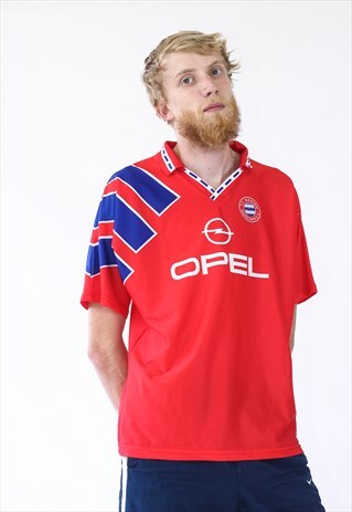 MENS BAYERN MUNICH MUNCHEN OPEL LOGO JERSEY SHIRT