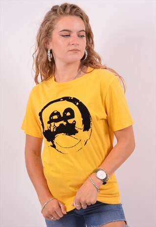VINTAGE LEE T-SHIRT TOP YELLOW