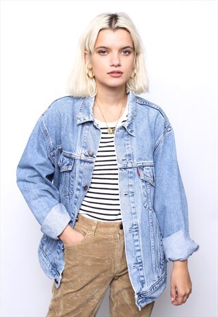 VINTAGE LEVI'S BLUE DISTRESSED DENIM JACKET