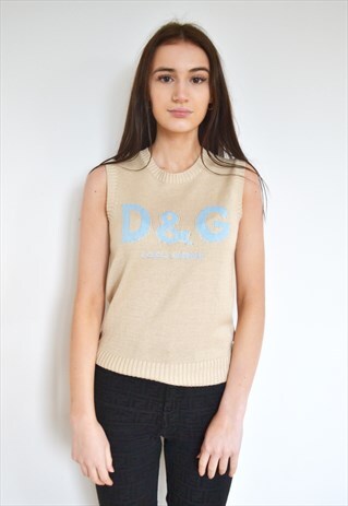 VTG 90'S DOLCE GABBANA D&G WOOL TOP