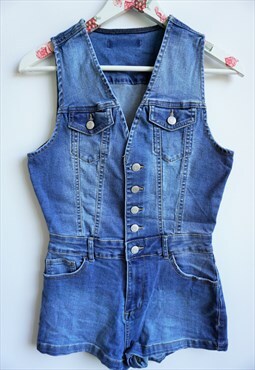 Vintage Jumpsuit Romper Overall Overalls Playsuit Onepiece
