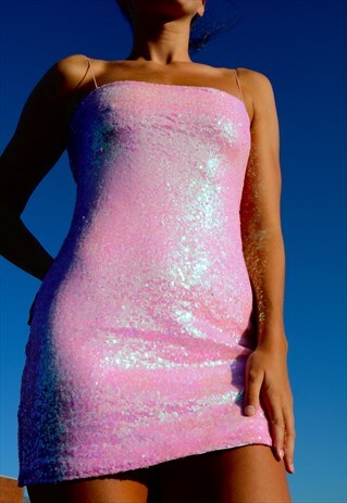 PINK SEQUIN DRESS