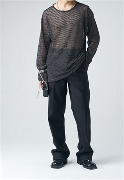 Men's Grid shirt autumn long-sleeved t-shirt A VOL.2