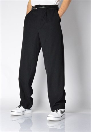 VINTAGE 90S BLACK MINIMALIST PANTS