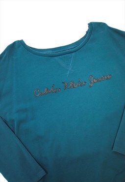 Vintage 90s Calvin Klein Turquoise Jumper