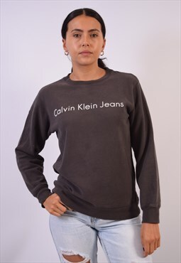 Vintage Calvin Klein Sweatshirt Jumper Grey