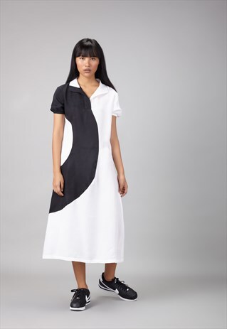 GRAFFITI DRESS IN BLACK AND WHITE