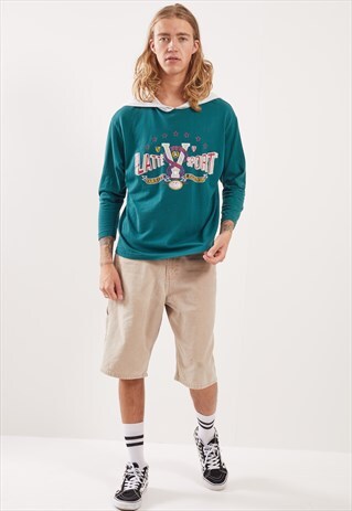 VINTAGE LATTE SPORT LONG SLEEVE GRAPHIC TOP
