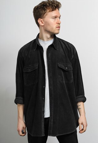 VINTAGE CORDUROY SHIRT BLACK