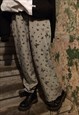 REFLECTIVE BUTTERFLY JOGGERS WIDE OVERALLS GREY