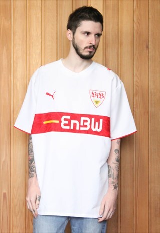 VINTAGE 1990S WHITE PUMA FOOTBALL SHIRT