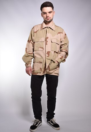 AMERICAN APPAREL CAMO MULTIPOCKET JACKET
