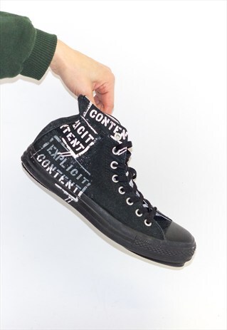 EXPLICIT CONTENT BLACK HI-TOP CONVERSE