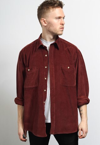 VINTAGE CORDUROY SHIRT RED