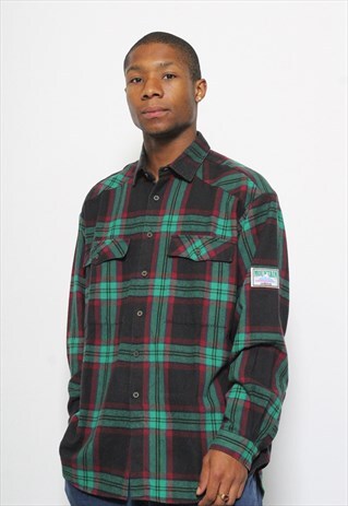 VINTAGE ADIDAS MOUNTAIN FLANNEL CHECK SHIRT