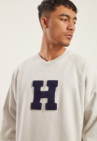 VINTAGE TOMMY HILFIGER V-NECK SWEATSHIRT