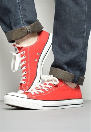 VINTAGE 90S CONVERSE RED OX SHOES TRAINERS RETRO GRUNGE