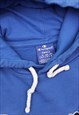 CHAMPION SPELLOUT BLUE HOODIE, HEAVY MATERIAL