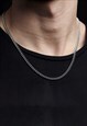 54 Floral 4mm 30" Curb Necklace Chain - Silver